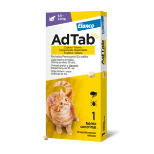 AdTab 12mg žvýkací tablety pro kočky 0.5-2kg 1ks