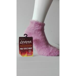 Ponožky pro teplé nohy - barva růžová, vel. 25-26