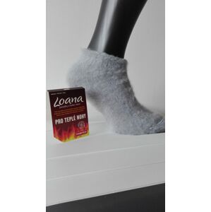 Ponožky pro teplé nohy - barva šedá, vel. 23-24