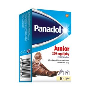 Panadol Junior 250mg čípky ke snížení horečky u dětí 10 ks