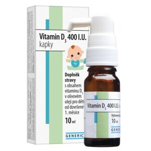 Vitamin D3 400 I.U. kapky 10 ml Generica - II. jakost